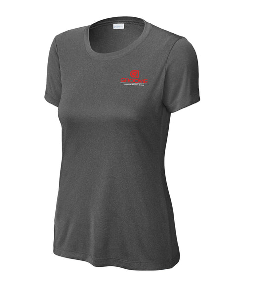 Sport-Tek® Women's PosiCharge® Competitor™ Tee - Front Logo / Flag Back