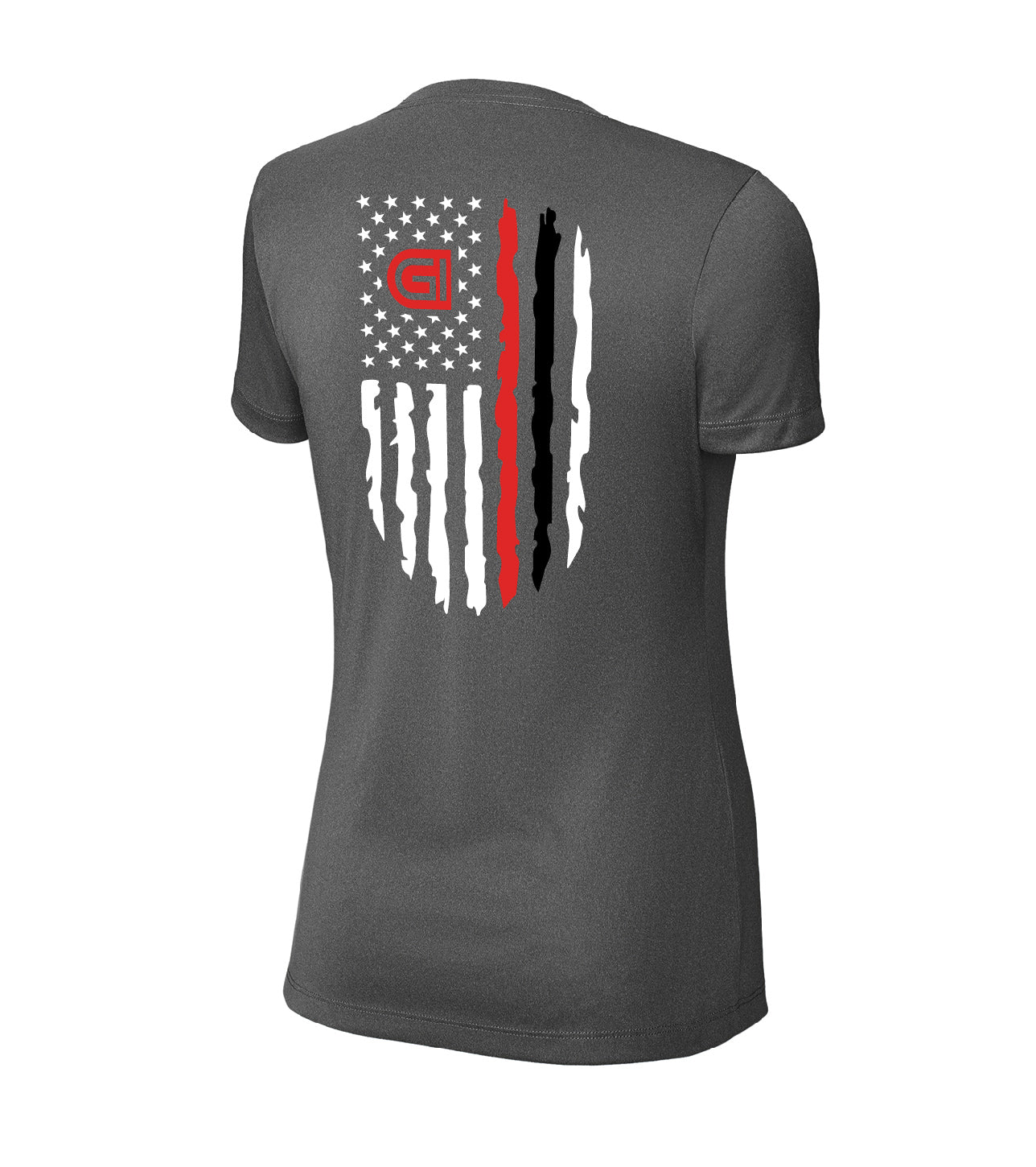 Sport-Tek® Women's PosiCharge® Competitor™ Tee - Front Logo / Flag Back