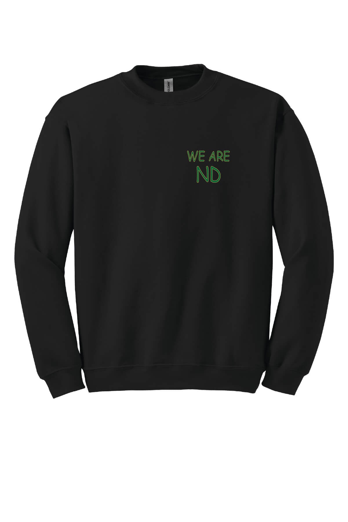 We Are ND Crewneck Sweatshirt front-black