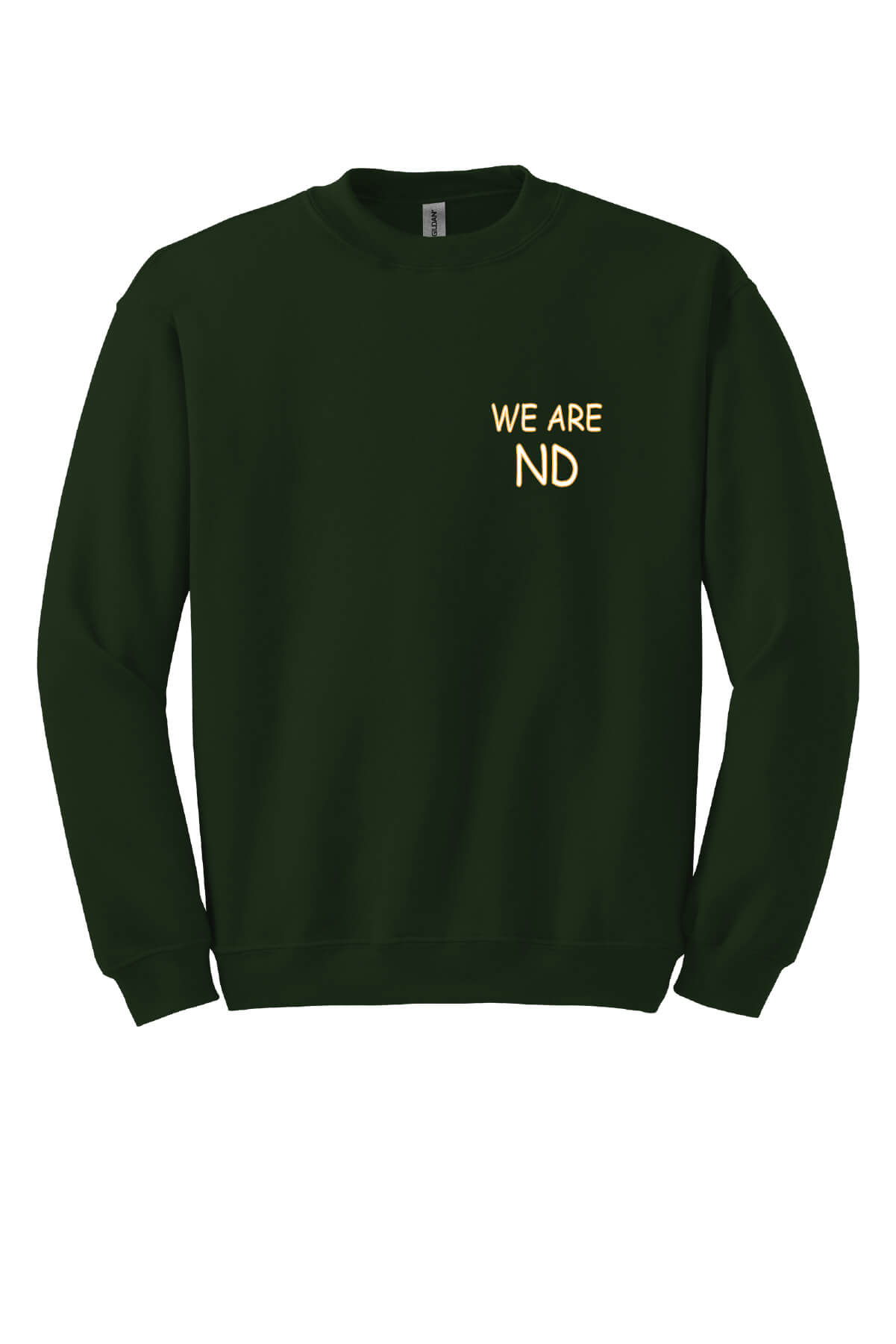 We Are ND Crewneck Sweatshirt front-green