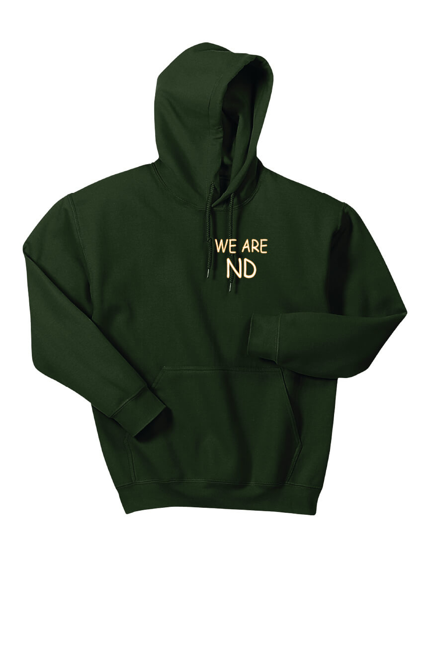 We Are ND Hoodie front-green