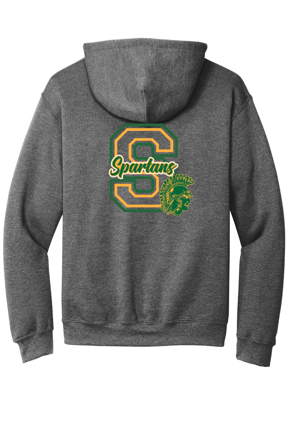 Spartans "S" Hoodie back-gray