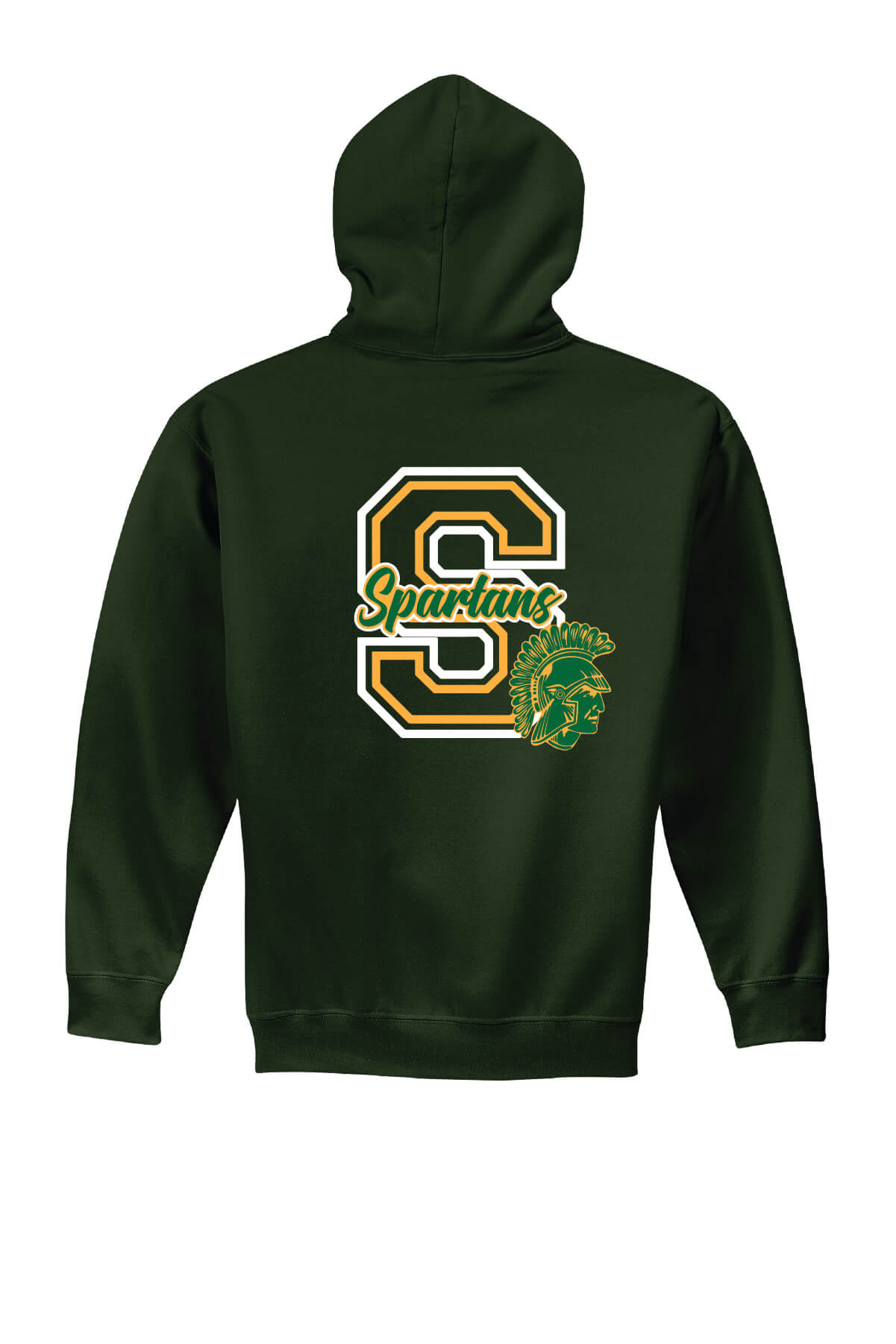 Spartans "S" Hoodie back-green