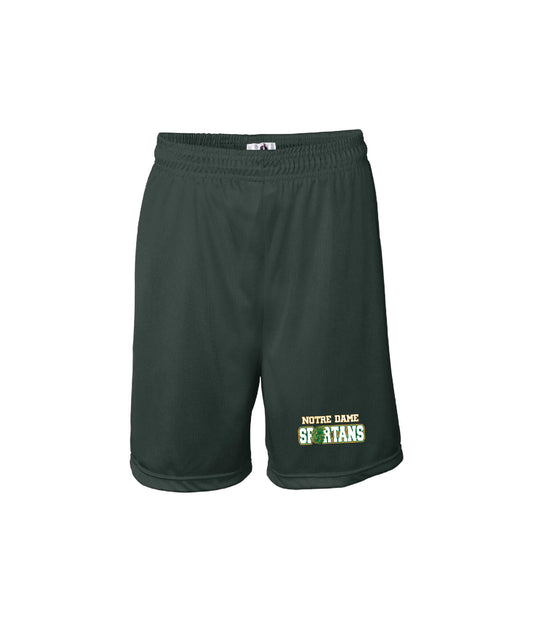 Badger Mini Mesh 7” Inseam Shorts Notre Dame Spartans green