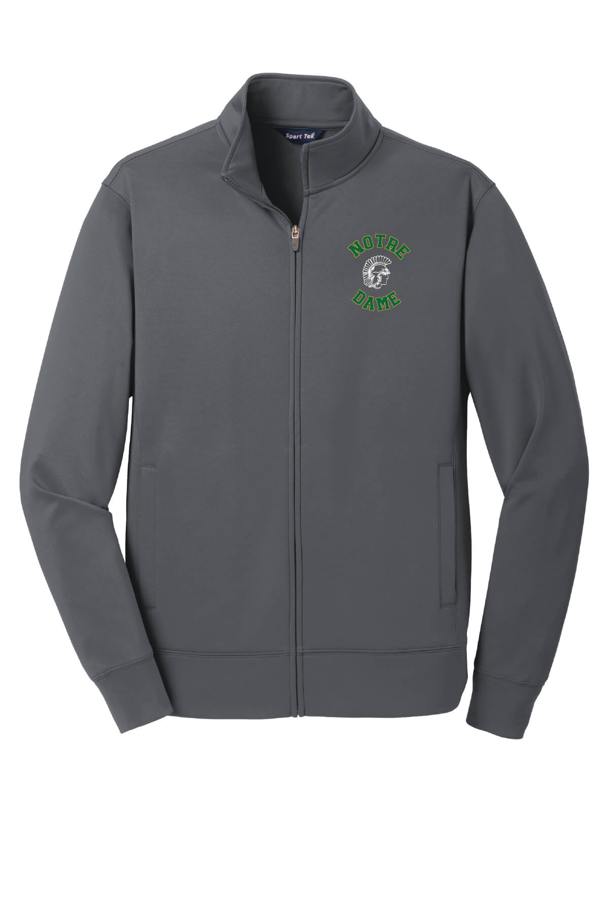 Spartans "S" Fleece Full-Zip Jacket (Unisex) front-gray