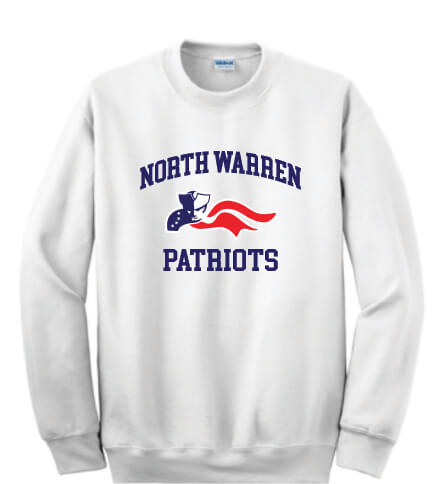 North Warren Patriots III Crewneck Sweatshirt white