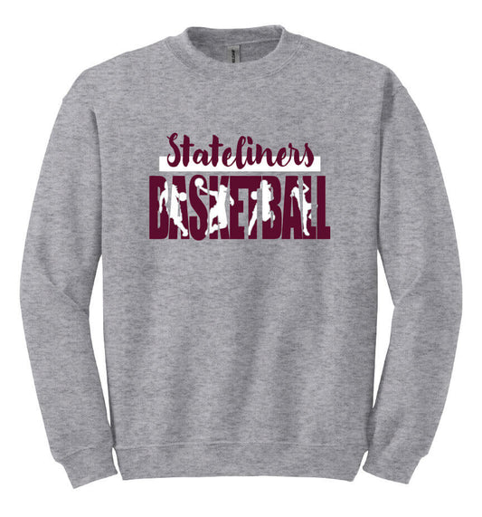 Stateliners Basketball Crewneck Sweatshirt (Youth) gray