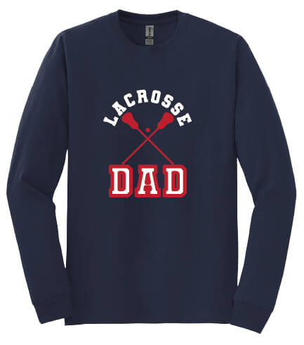 Lacrosse Dad Long Sleeve T-Shirt navy