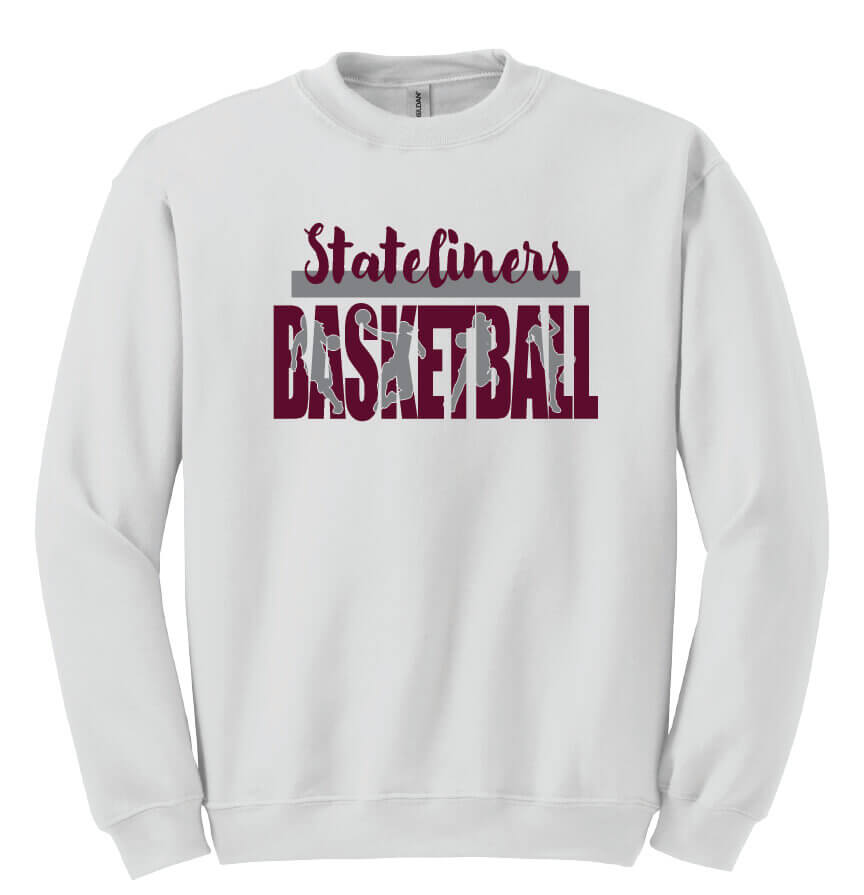 Stateliners Basketball Crewneck Sweatshirt white