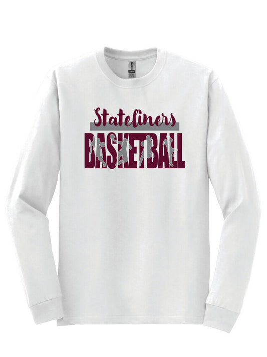 Stateliners Basketball Long Sleeve T-Shirt (Youth) white