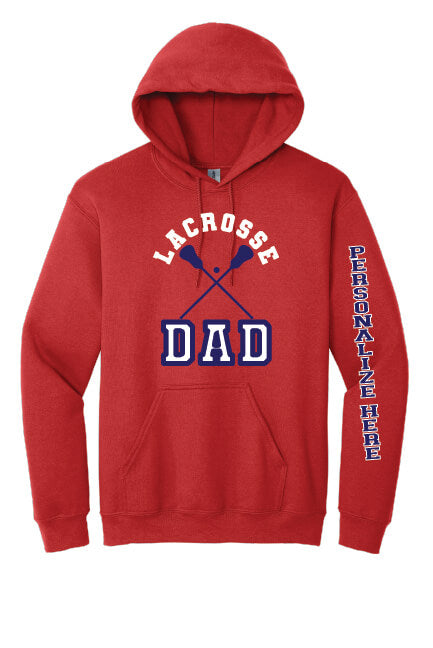 Lacrosse Dad Hoodie red