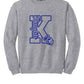 Knights "K" Crewneck Sweatshirt (Youth) gray