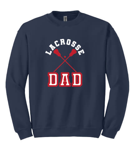 Lacrosse Dad Crewneck Sweatshirt navy