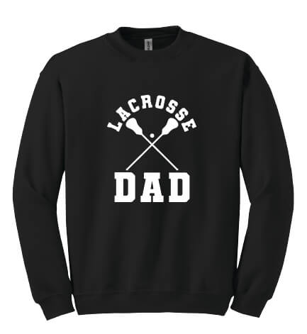 Lacrosse Dad Crewneck Sweatshirt black