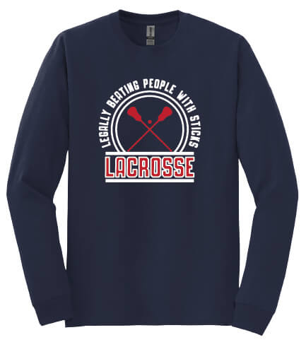 Legally Beating People with Sticks Long Sleeve T-Shirt (Youth) navy