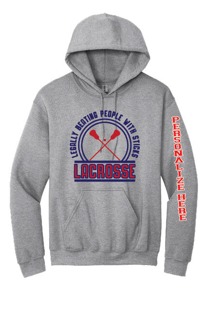 Legally Beating People with Sticks Hoodie gray