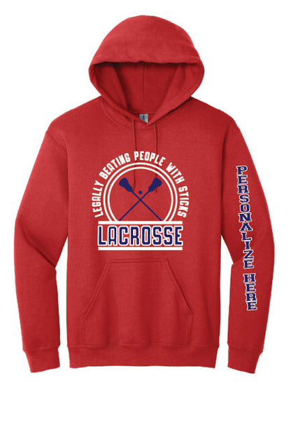 Legally Beating People with Sticks Hoodie red
