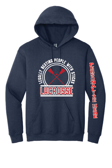 Legally Beating People with Sticks Hoodie navy