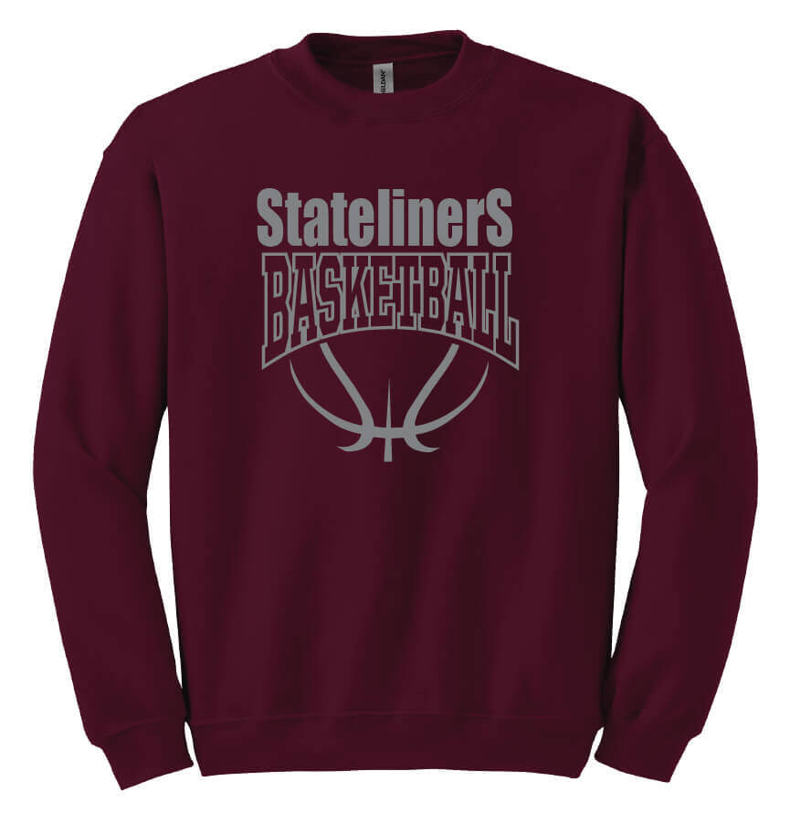 Basketball Crewneck Sweatshirt maroon