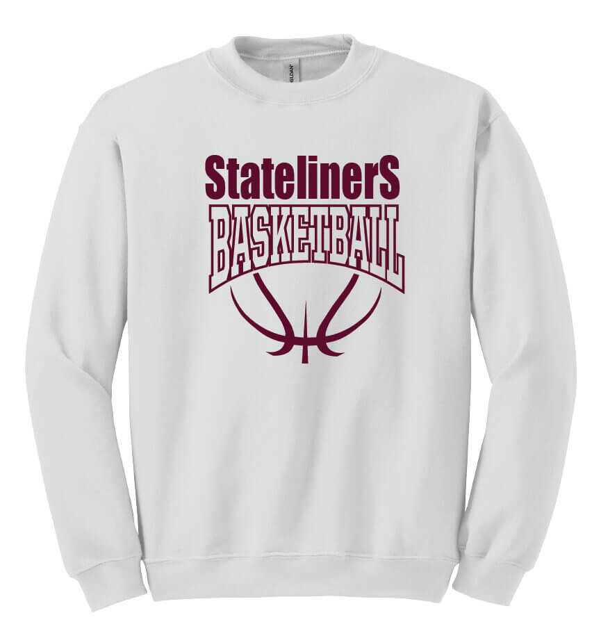 Basketball Crewneck Sweatshirt white