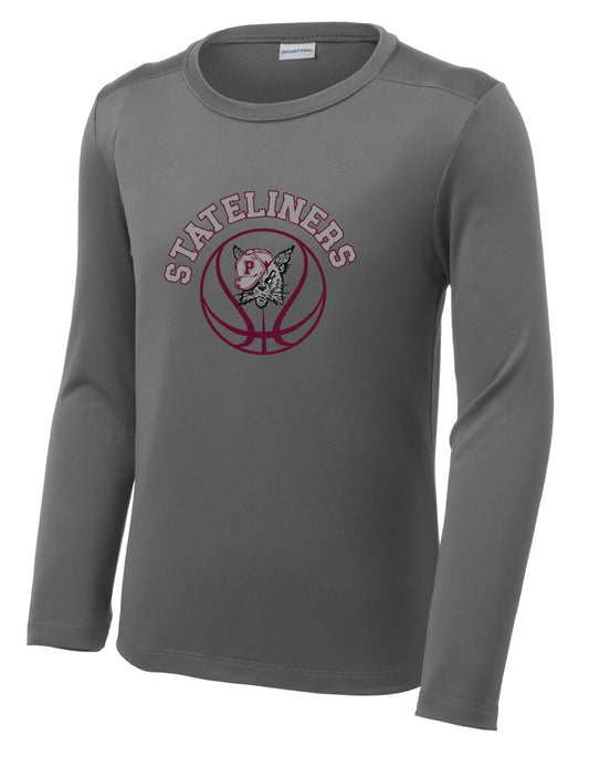 Sport-Tek Posi-UV Pro Long Sleeve Tee Shirt (Youth) Gray Stateliners