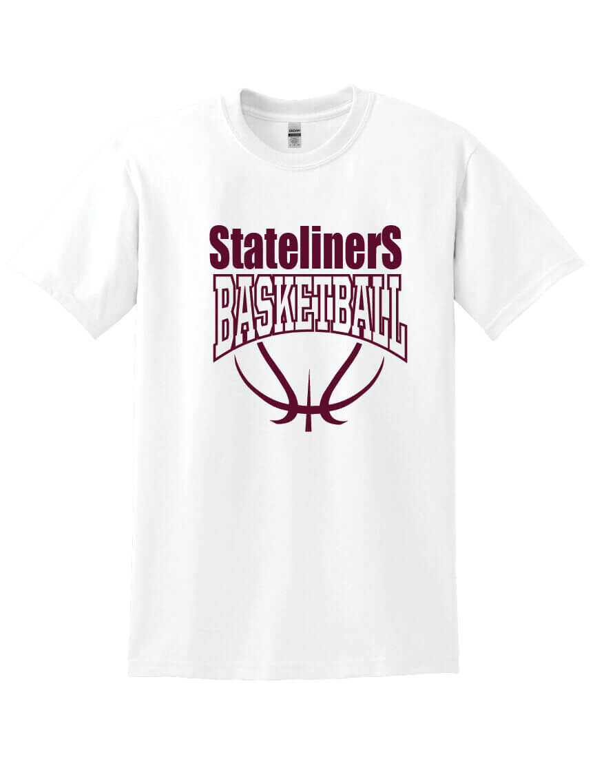 Basketball Short Sleeve T-Shirt white