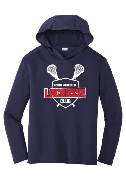 Long Sleeve Hooded Pullover Lacrosse Club navy