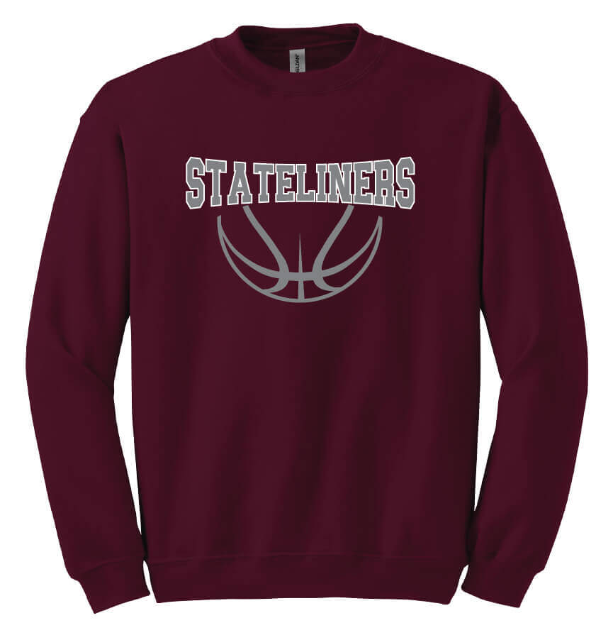 Stateliners Crewneck Sweatshirt (Youth) maroon