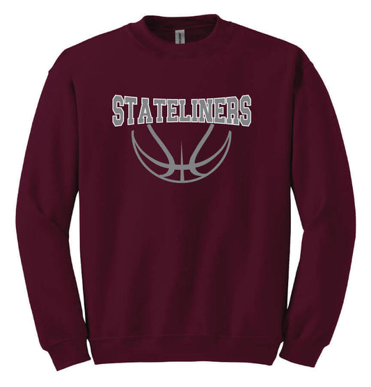 Stateliners Crewneck Sweatshirt (Youth) maroon