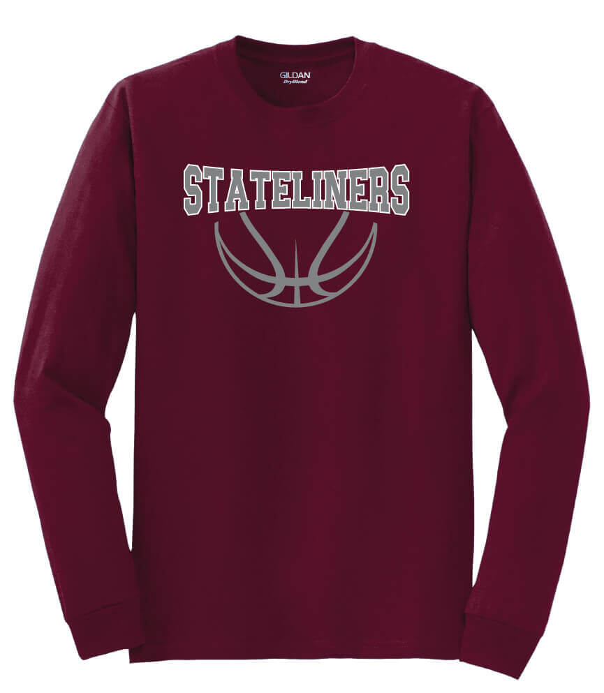 Stateliners Long Sleeve T-Shirt maroon