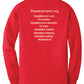 Gildan Long Sleeve T-Shirt red back