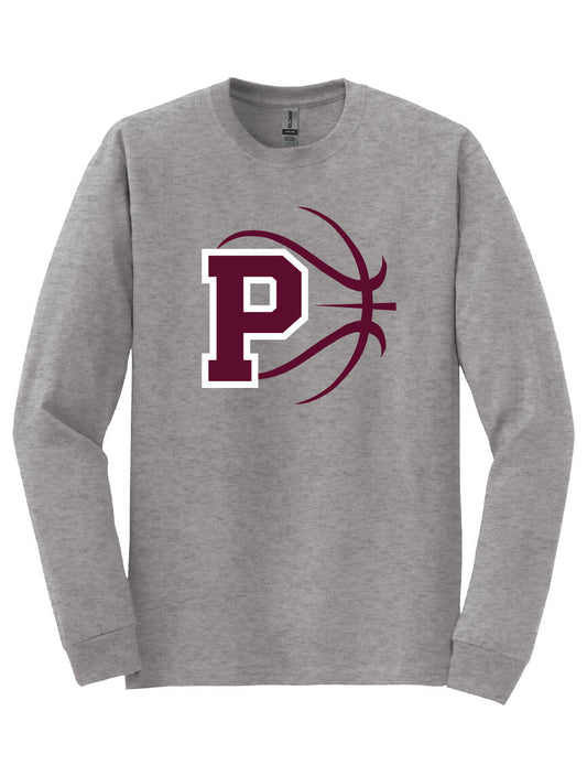 Phillipsburg "P" Long Sleeve T-Shirt (Youth) gray