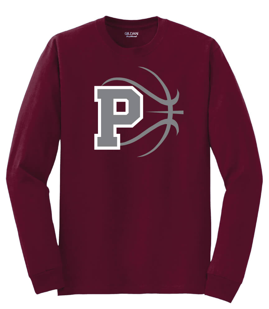 Phillipsburg "P" Long Sleeve T-Shirt maroon