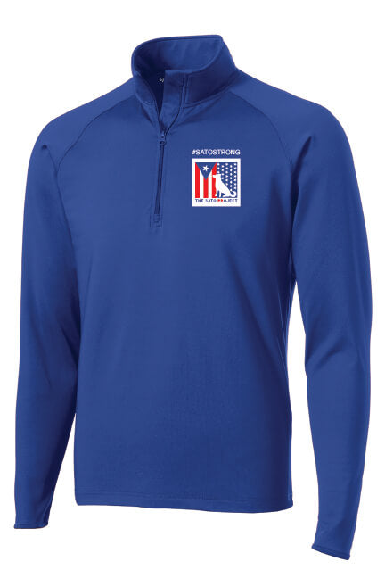 Zip Pullover blue front