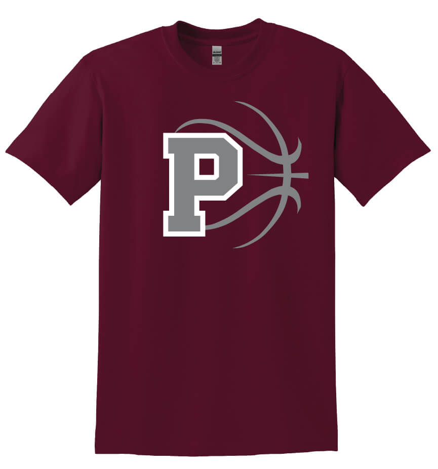Phillipsburg "P" Short Sleeve T-Shirt (Youth) maroon