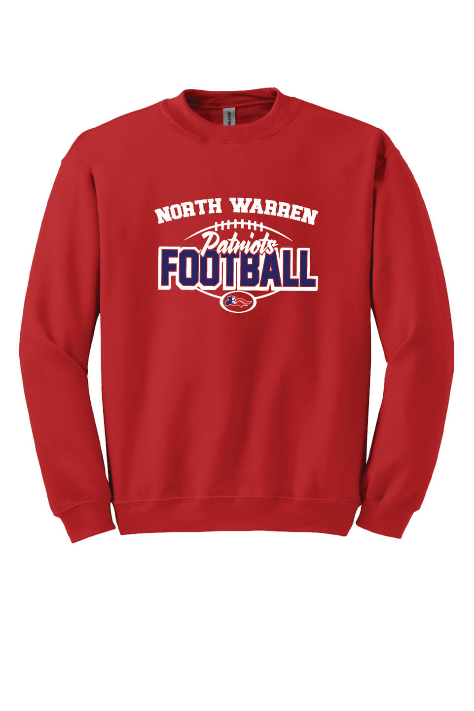 NW Patriots Football Crewneck Sweatshirt red
