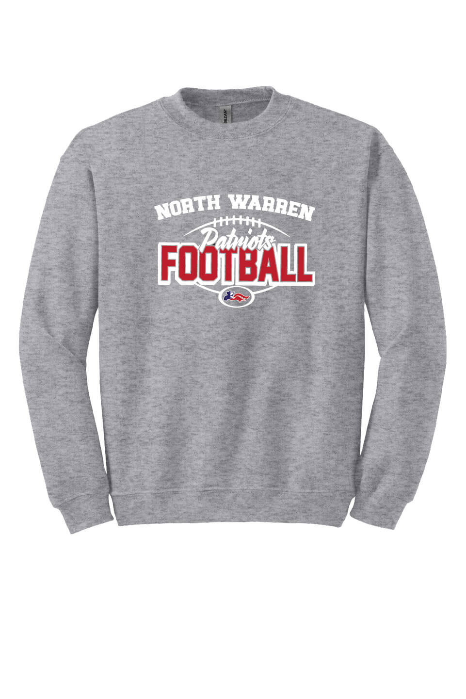 NW Patriots Football Crewneck Sweatshirt gray