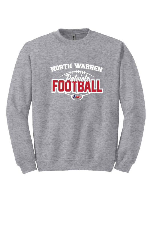 NW Patriots Football Crewneck Sweatshirt (Youth) gray