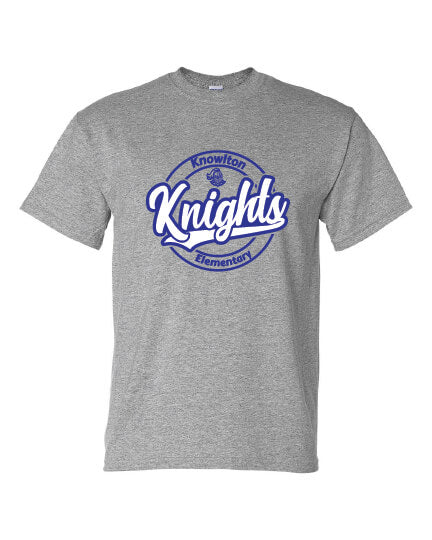 Knowlton Elementary Knights Short Sleeve T-Shirt gray