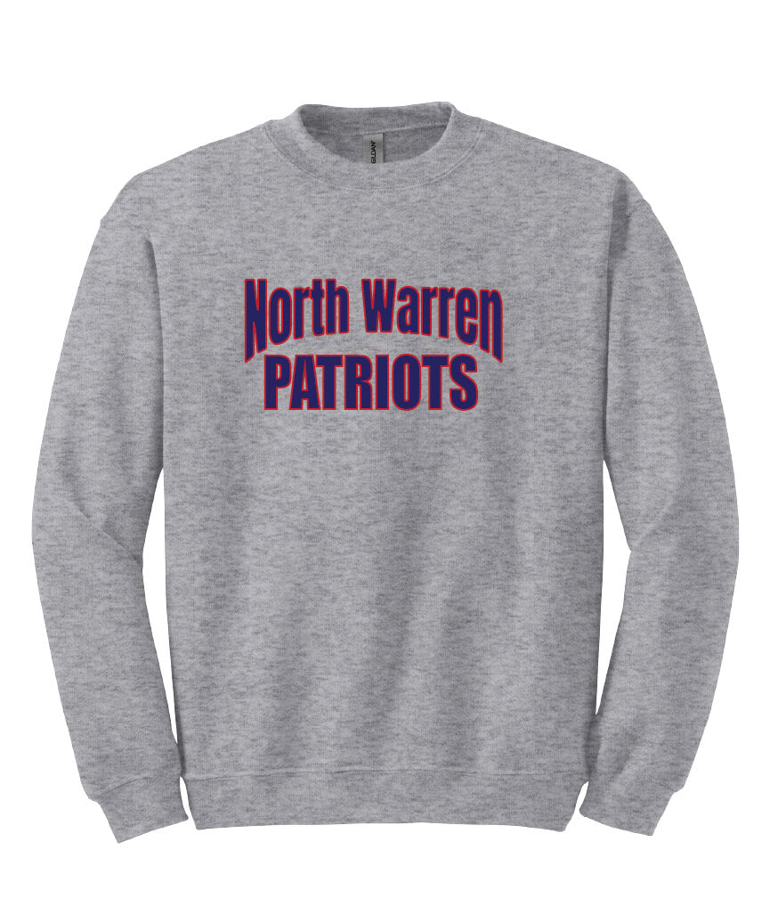 North Warren Patriots Crewneck Sweatshirt gray