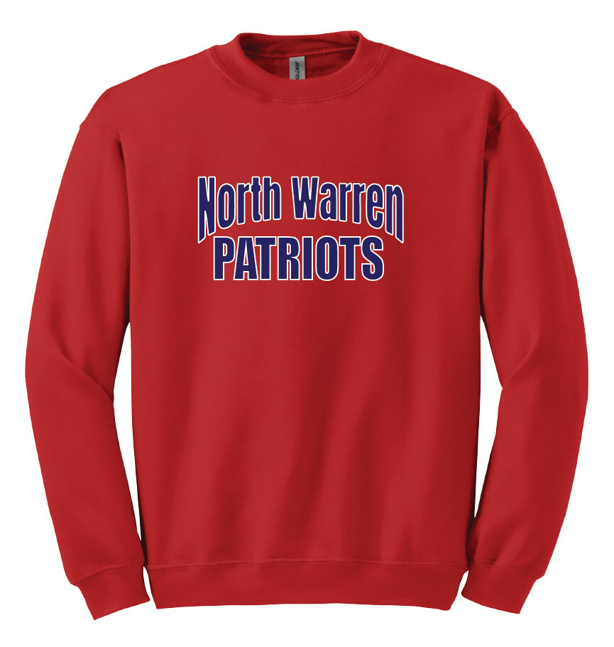 North Warren Patriots Crewneck Sweatshirt red