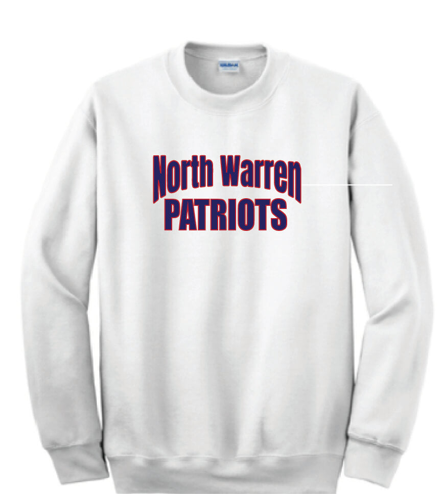 North Warren Patriots Crewneck Sweatshirt white