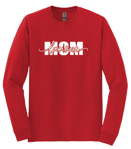 Lacrosse Mom Long Sleeve T-Shirt red