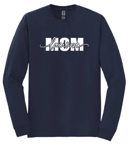 Lacrosse Mom Long Sleeve T-Shirt navy