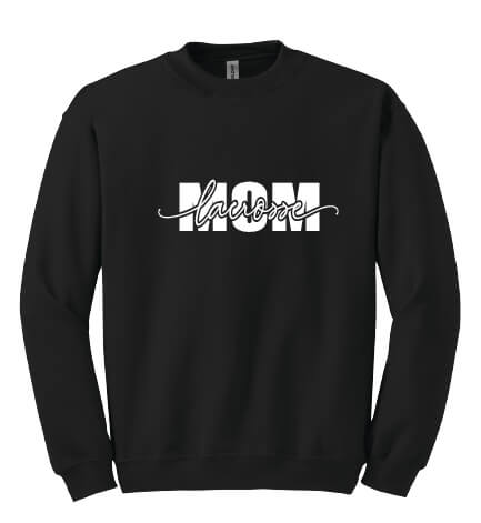 Lacrosse Mom Crewneck Sweatshirt black