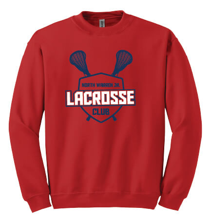 Lacrosse Club Crewneck Sweatshirt (Youth) red