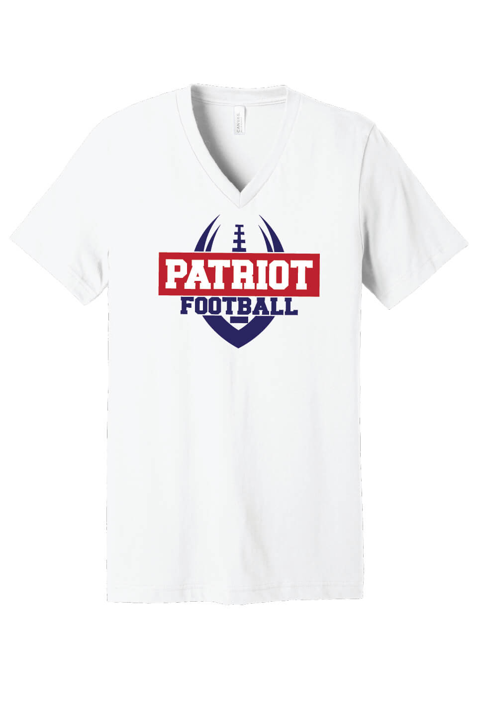 Unisex V-Neck Short Sleeve T-Shirt Patriot white