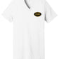 Unisex V-Neck Short Sleeve T-Shirt white