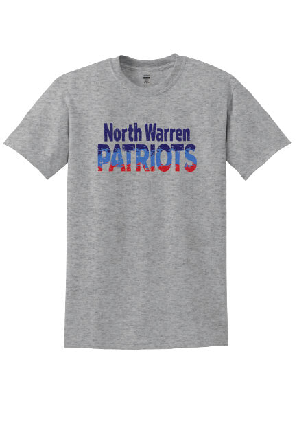 North Warren Patriots Ombre Short Sleeve T-Shirt gray