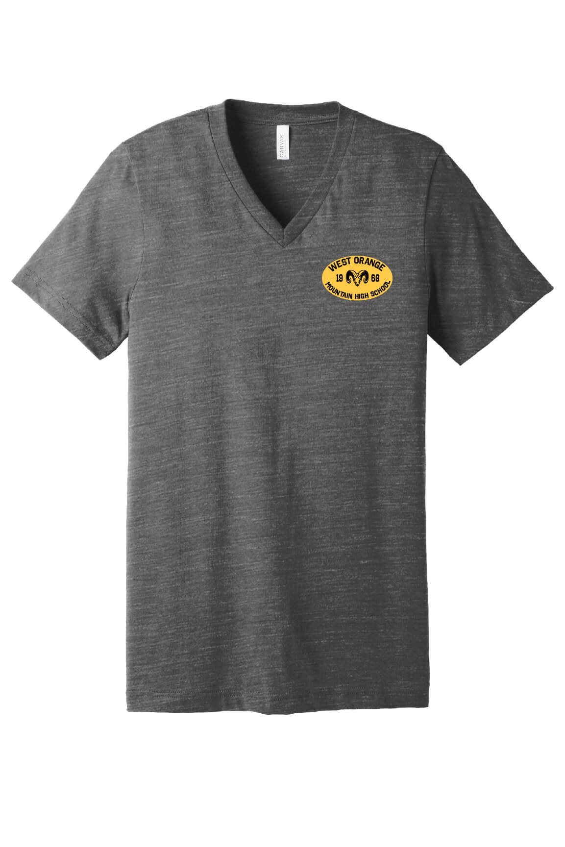 Unisex V-Neck Short Sleeve T-Shirt dark gray